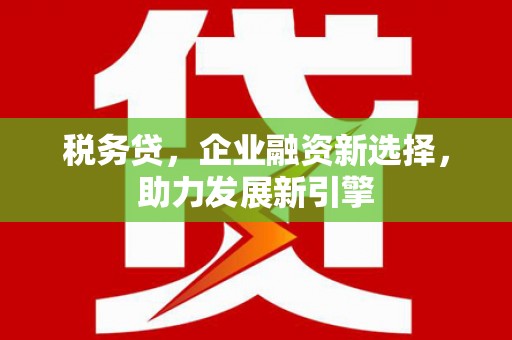 罗平税务贷，企业融资新选择，助力发展新引擎
